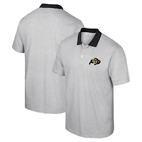 Polo Colosseum Homme Blanc/Noir Colorado Buffalos Print Stripe