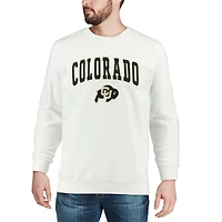 Men's Colosseum White Colorado Buffaloes Arch & Logo Crew Neck Sweatshirt