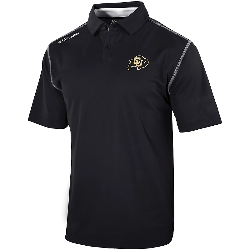 Men's Columbia Black Colorado Buffaloes Omni-Wick Shotgun Polo