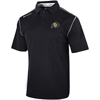 Men's Columbia Black Colorado Buffaloes Omni-Wick Shotgun Polo