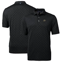 Men's Cutter & Buck Black Colorado Buffaloes Big Tall Virtue Eco Pique Tile Print Recycled Polo