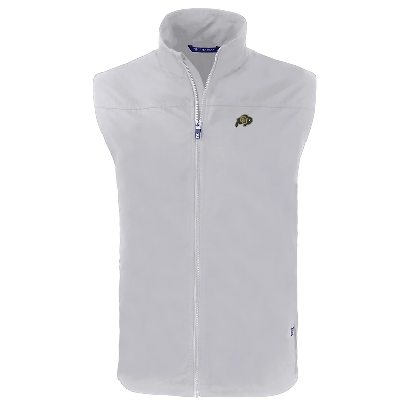 Men's Cutter & Buck  Gray Colorado Buffaloes Charter Eco Recycled Full-Zip Vest