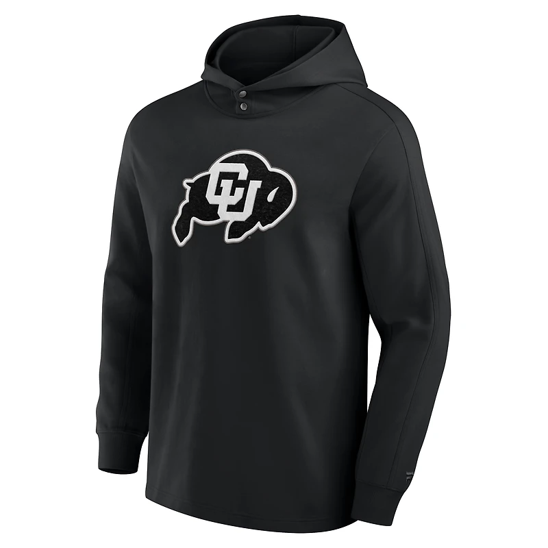 Men's Fanatics Black Colorado Buffaloes Blaze Tri-Blend Pullover Hoodie