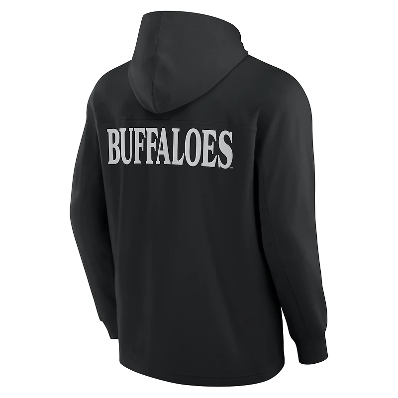 Men's Fanatics Black Colorado Buffaloes Blaze Tri-Blend Pullover Hoodie