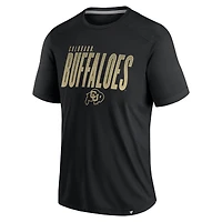 Men's Fanatics Black Colorado Buffaloes Defender Fade Slant T-Shirt