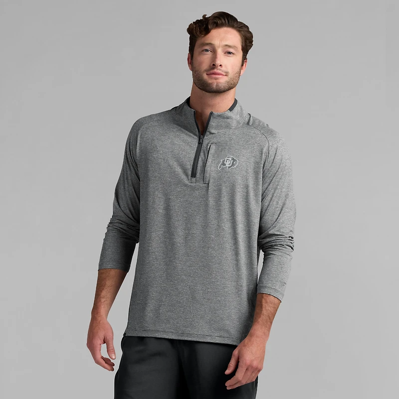 Men's Fanatics Black Colorado Buffaloes Mock Neck Half-Zip Pullover Jacket