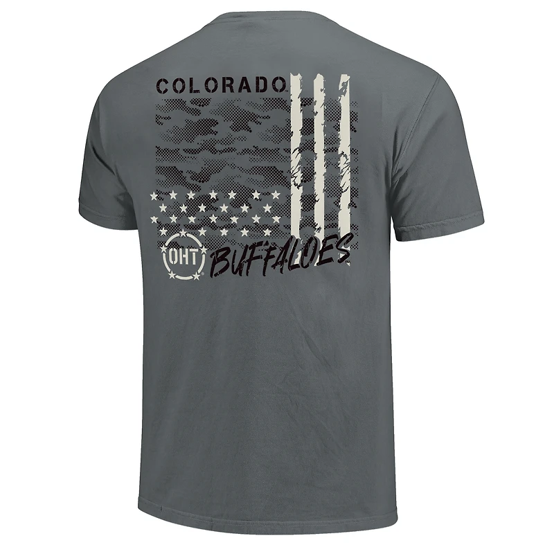 T-shirt gris à superposition de camouflage OHT des Colorado Buffaloes pour homme