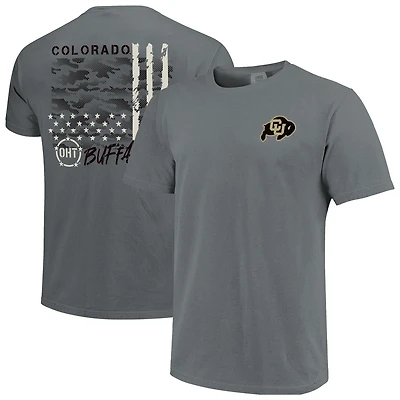 Men's  Gray Colorado Buffaloes Comfort Colors OHT Camo Overlay T-Shirt