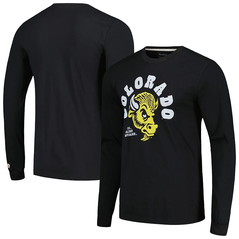 T-shirt à manches longues pour hommes Homefield Black Colorado Buffaloes CU Golden