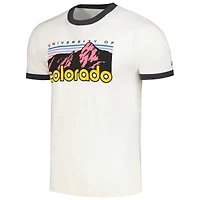 Men's Homefield  Cream Colorado Buffaloes Mountains Ringer T-Shirt