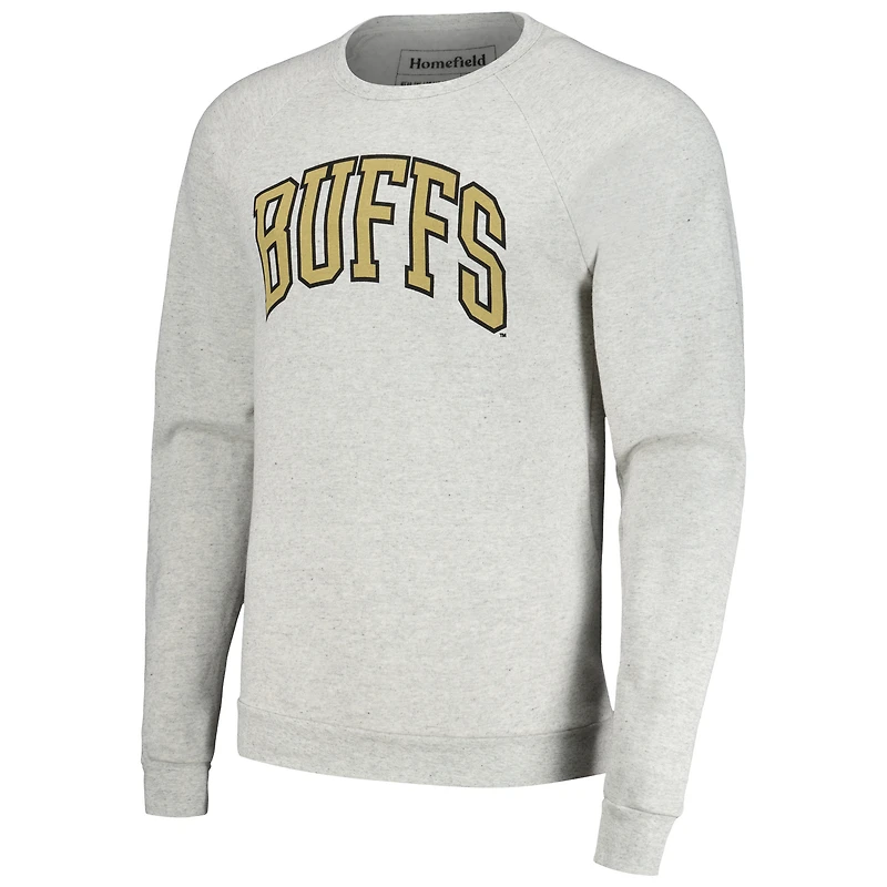 Sweat-shirt raglan Homefield gris chiné pour hommes des Colorado Buffaloes