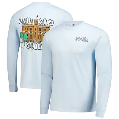 Men's Image One Light Blue Colorado Buffaloes Frosted Dreams Comfort Colors Long Sleeve T-Shirt
