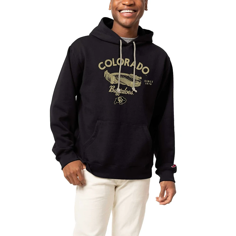 Sweat à capuche noir pour hommes League Collegiate Wear du stade des Buffaloes Colorado