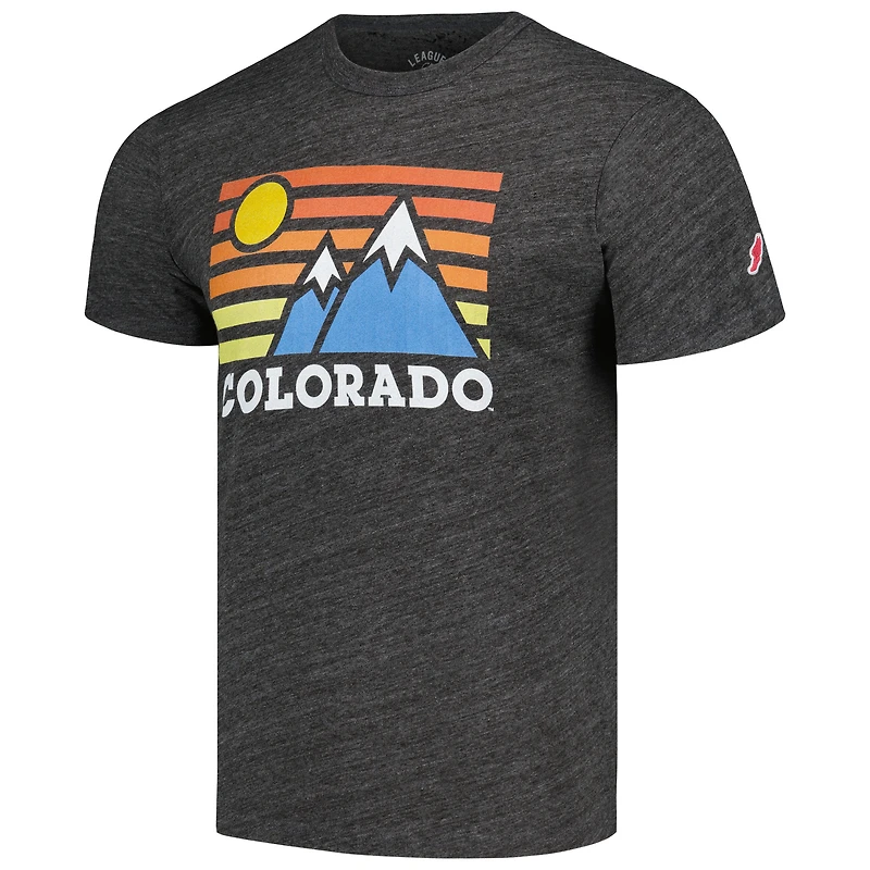 Men's League Collegiate Wear Heather Charcoal Colorado Buffaloes Hyper Local Victory Falls Tri-Blend T-Shirt