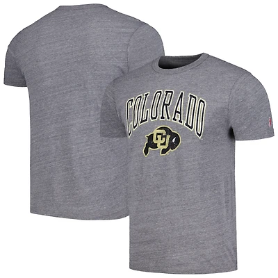 T-shirt triple mélange League Collegiate Wear pour hommes, gris chiné, Colorado Buffaloes, Tall Arch, Victory Falls