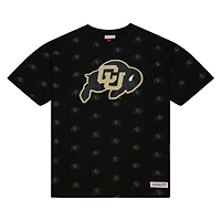 Men's Mitchell & Ness  Black Colorado Buffaloes Allover Print T-Shirt