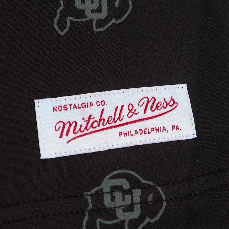 Men's Mitchell & Ness  Black Colorado Buffaloes Allover Print T-Shirt