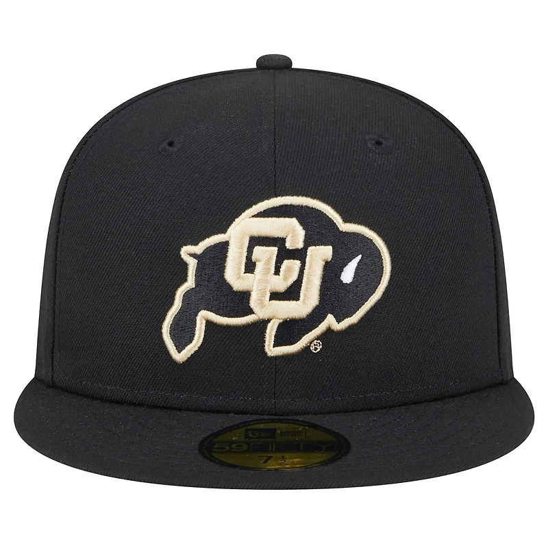 Men's New Era Black Colorado Buffaloes 59FIFTY Fitted Hat