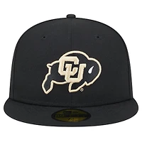 Men's New Era Black Colorado Buffaloes 59FIFTY Fitted Hat