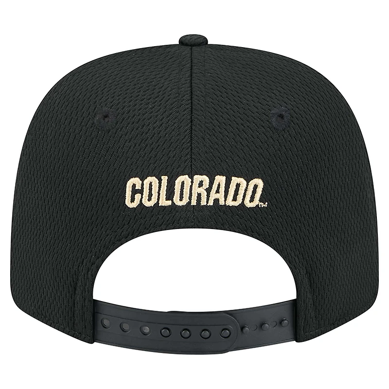 Casquette extensible à boutons-pression COOLERA 9SEVENTY Colorado Buffaloes New Era noire pour homme