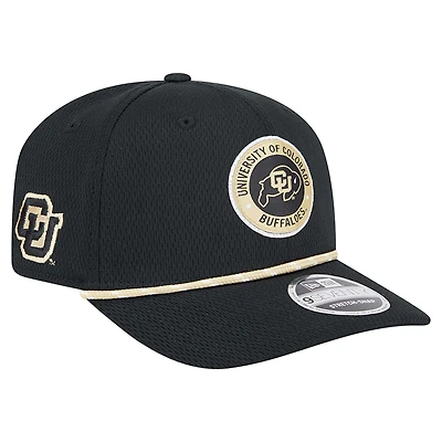 Casquette extensible à boutons-pression COOLERA 9SEVENTY Colorado Buffaloes New Era noire pour homme