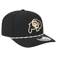 Men's New Era Black Colorado Buffaloes Game Day Multi-Rope 9SEVENTY Stretch-Snap Hat
