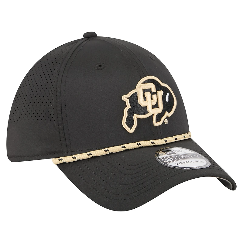 Casquette 39THIRTY Flex noire New Era pour homme, motif Colorado Buffaloes