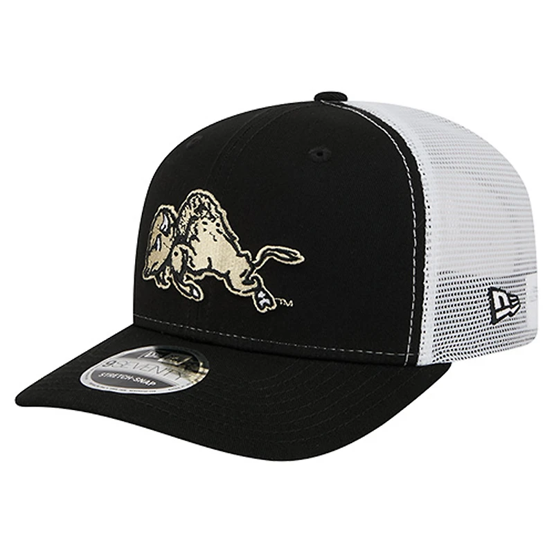 Men's New Era Black Colorado Buffaloes Team 9SEVENTY COOLERA Trucker Adjustable Hat