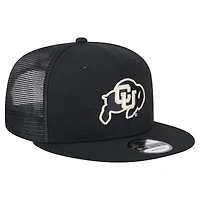Men's New Era Black Colorado Buffaloes Trucker 9FIFTY Snapback Hat