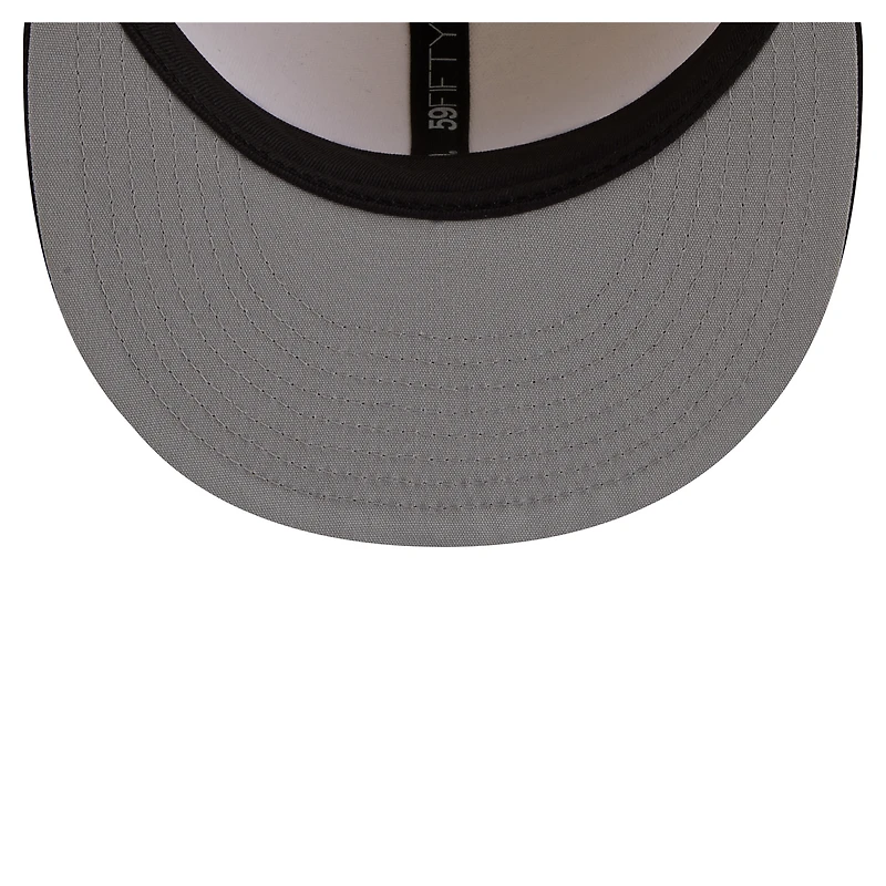 Men's New Era Cream/Black Colorado Buffaloes Two-Tone Script 59FIFTY Fitted Hat