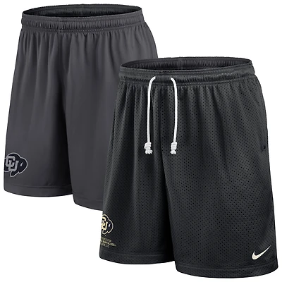 Short Nike Performance réversible noir/gris Colorado Buffaloes 2025 pour homme