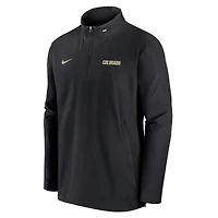 Men's Nike Black Colorado Buffaloes 2024 Sideline Coach Quarter-Zip Hoodie Jacket