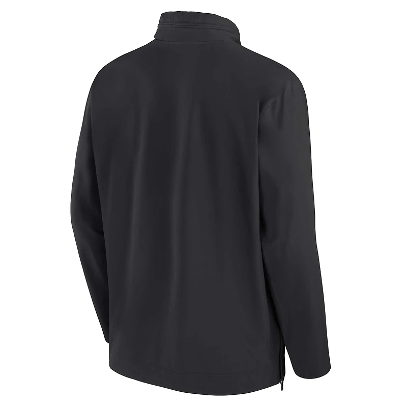 Men's Nike Black Colorado Buffaloes 2024 Sideline Coach Quarter-Zip Hoodie Jacket