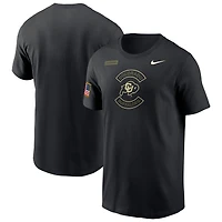 T-shirt Nike Dri-FIT noir Colorado Buffaloes 2025 Military Appreciation pour homme