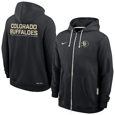 Men's Nike Black Colorado Buffaloes 2025 Sideline Performance Full-Zip Hoodie