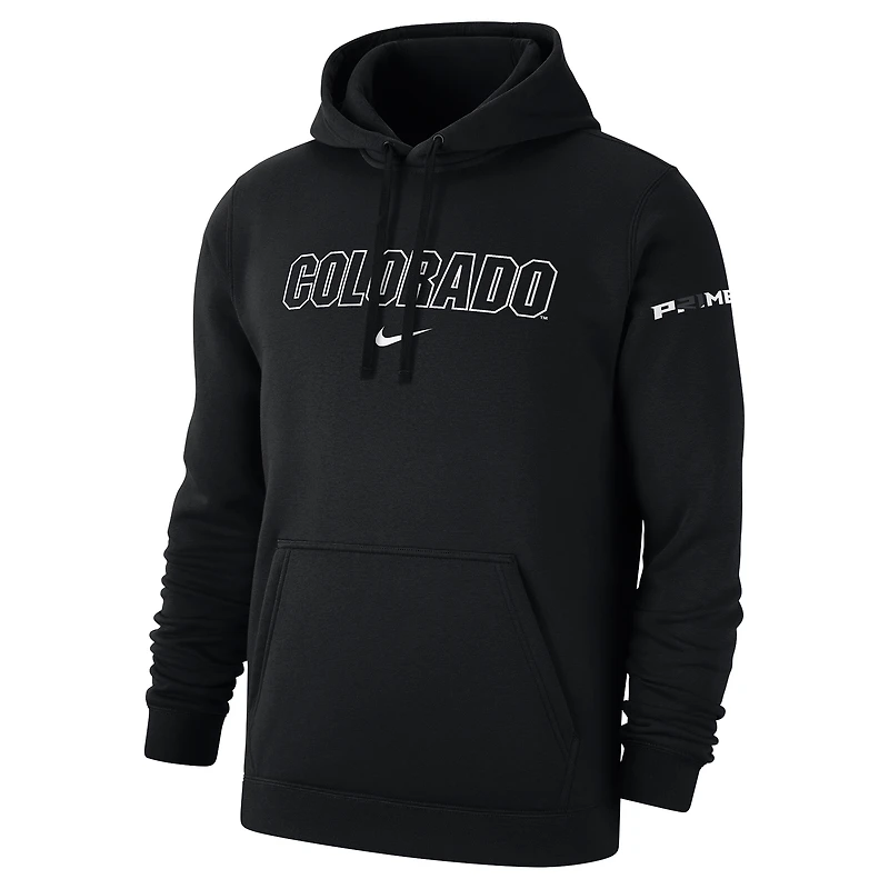 Sweat à capuche Nike noir Colorado Buffaloes Coach Prime Club Fleece pour homme