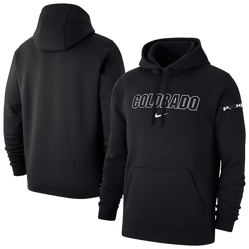 Men's Nike Black Colorado Buffaloes Coach Prime Club Fleece Hoodie