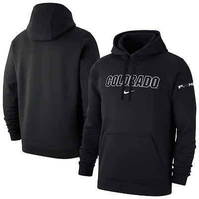 Men's Nike Black Colorado Buffaloes Coach Prime Club Fleece Hoodie