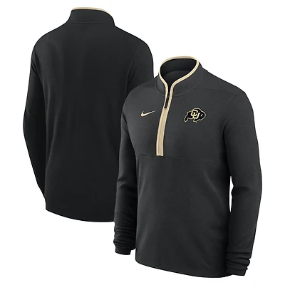 Men's Nike Black Colorado Buffaloes Coaches Courtside Basketball Victory Performance Quarter-Zip Top