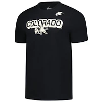 T-shirt Nike noir pour homme Colorado Buffaloes Fashion Team Bold