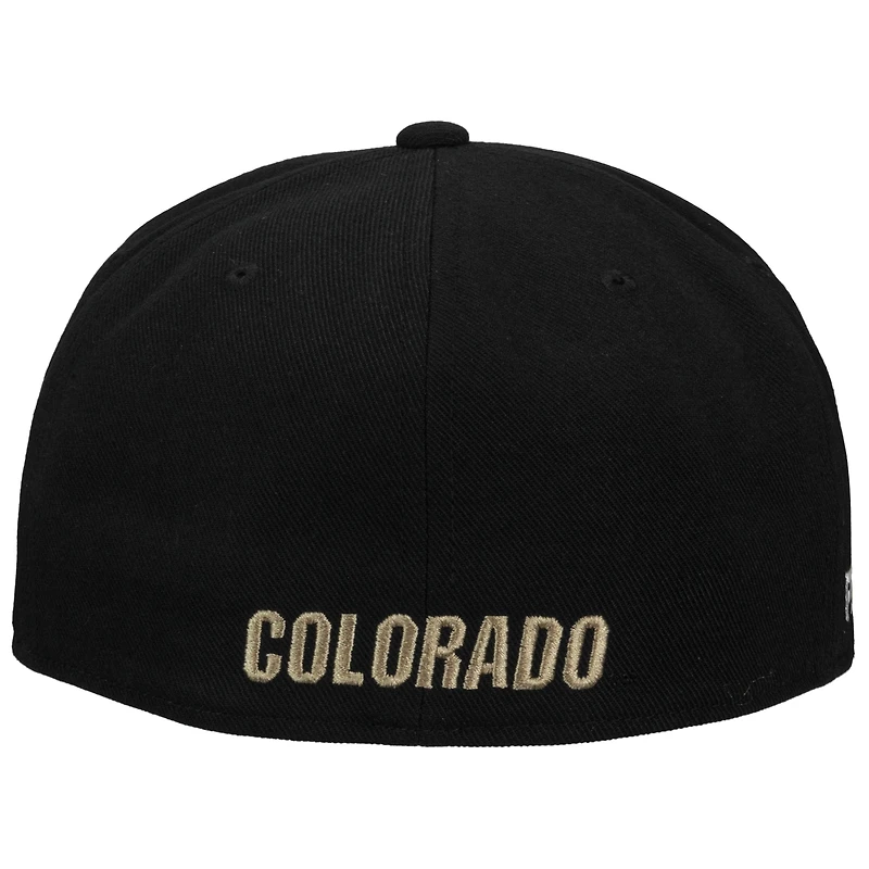 Men's Nike Black Colorado Buffaloes Prime Pro Flat Brim Fitted Hat