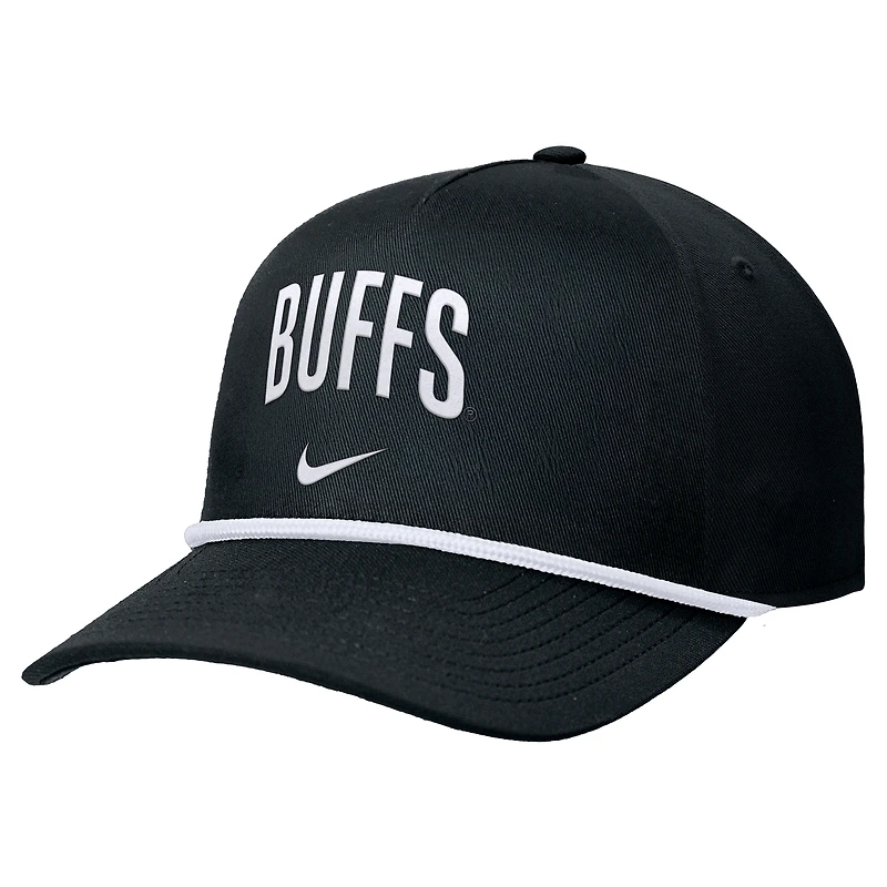Casquette ajustable Nike noire Colorado Buffaloes Rise pour homme