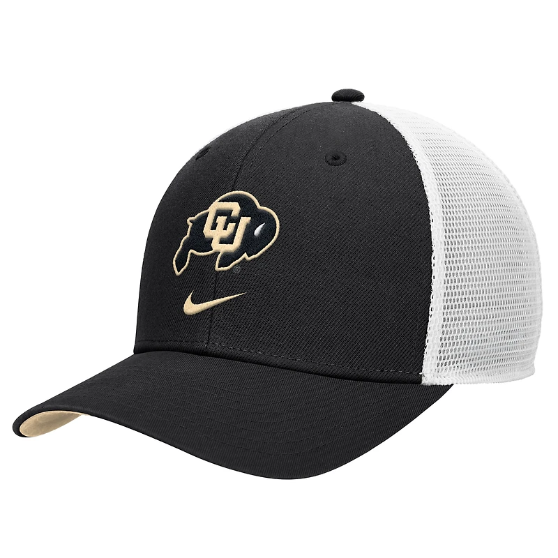 Men's Nike Black Colorado Buffaloes Rise Trucker Dri-FIT Adjustable Hat