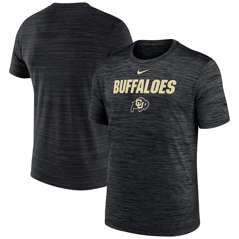 T-shirt Nike Velocity Dri-FIT noir pour homme, Colorado Buffaloes