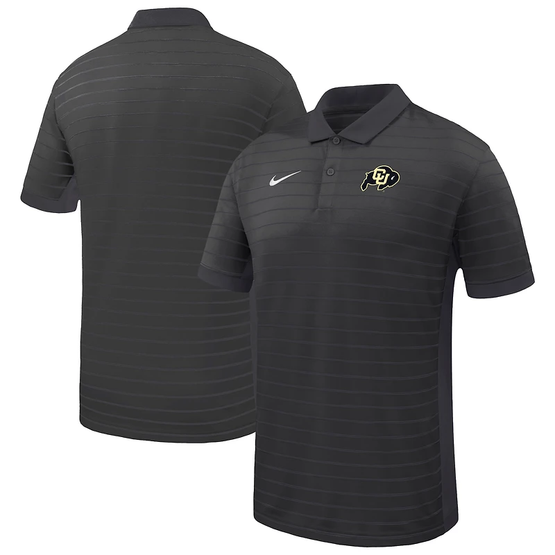 Polo Nike Dri-FIT noir à rayures de victoire des Colorado Buffaloes pour homme