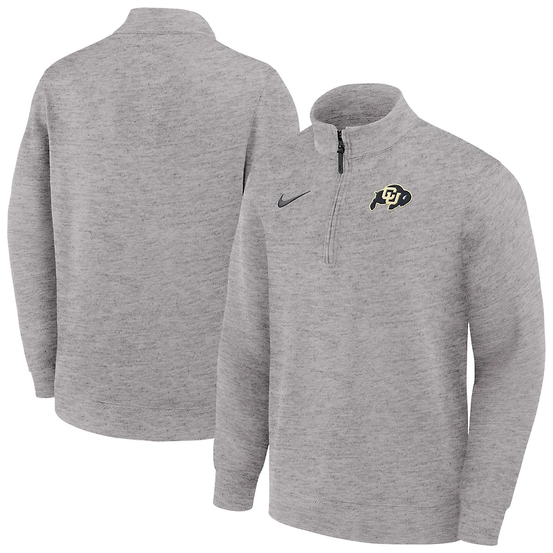 Pull Nike gris Colorado Buffaloes Coaches Dri-FIT à demi-zip pour homme