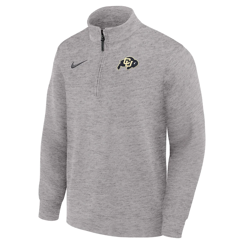 Pull Nike gris Colorado Buffaloes Coaches Dri-FIT à demi-zip pour homme
