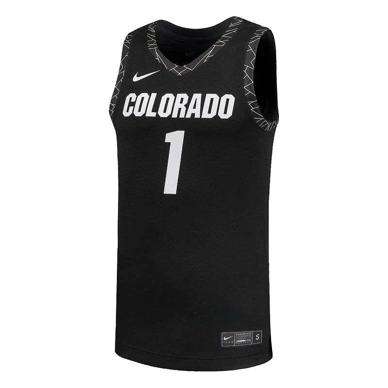 Maillot de basketball réplique Nike n° 1 noir des Colorado Buffaloes pour homme