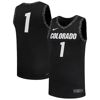 Maillot de basketball réplique Nike n° 1 noir des Colorado Buffaloes pour homme