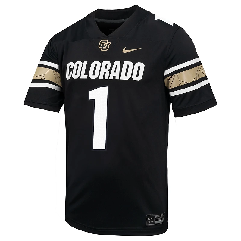 Maillot de match rétro Nike #1 Colorado Buffaloes noir pour homme